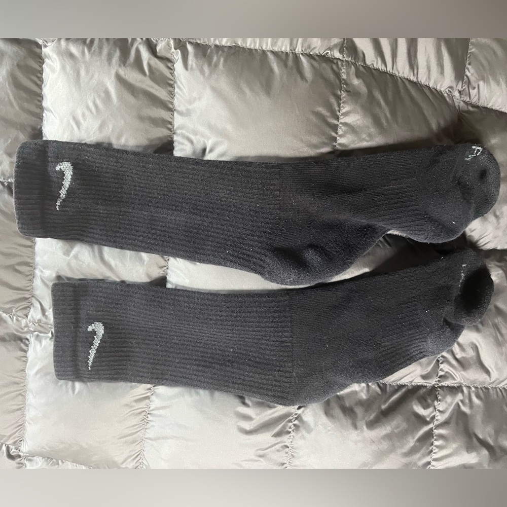 Nike Dri Fit men’s socks in black.